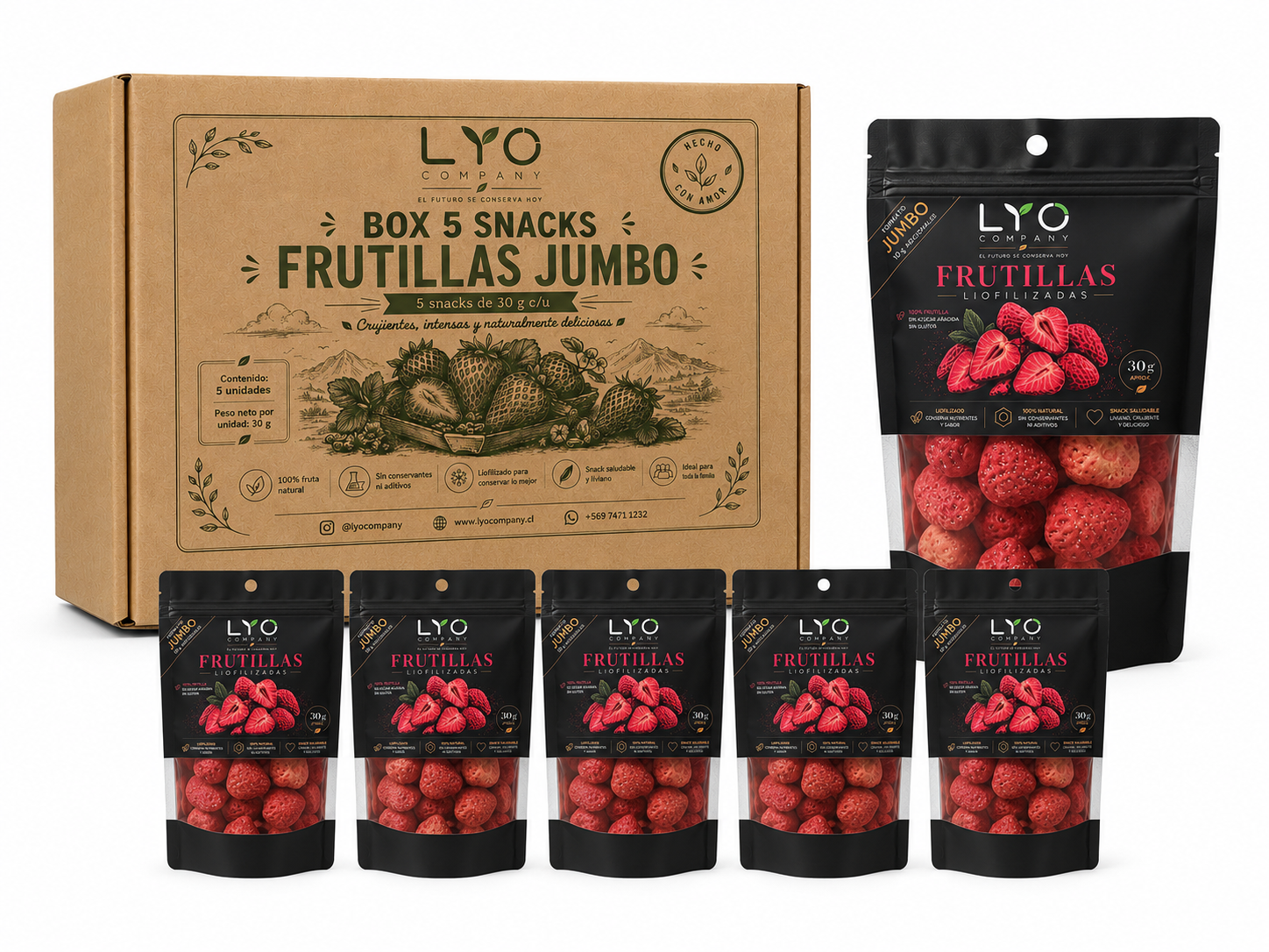 🍓LYO JUMBO BOX - FRUTILLA LIOFILIZADA 150GRS