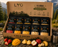 🍓🥭🍍🍏🍌 LYO Outdoors Box 15 Días – 15 Snacks de Fruta Liofilizada
