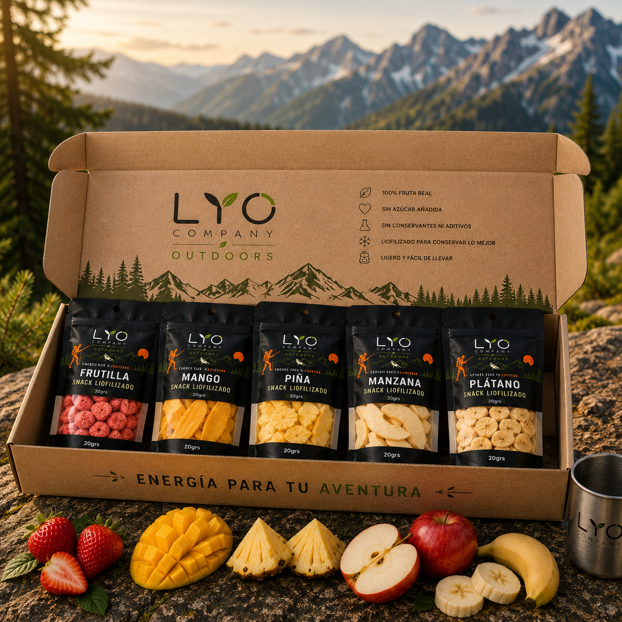 🍓🥭🍍🍏🍌 LYO Outdoors Box 5 Días