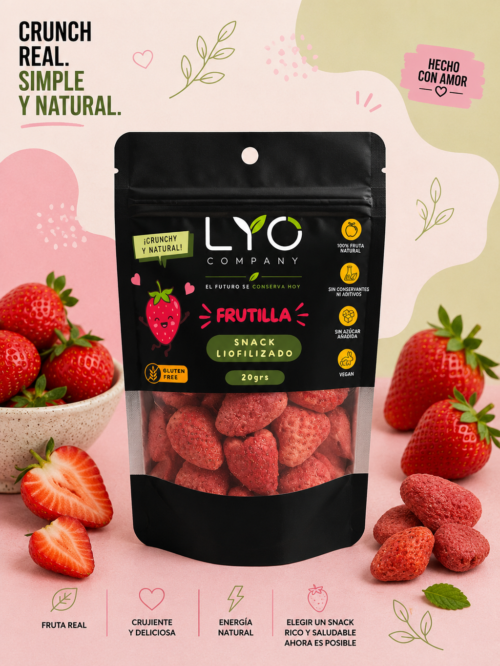 🍓 Frutilla Liofilizada LYO Company – 20 g