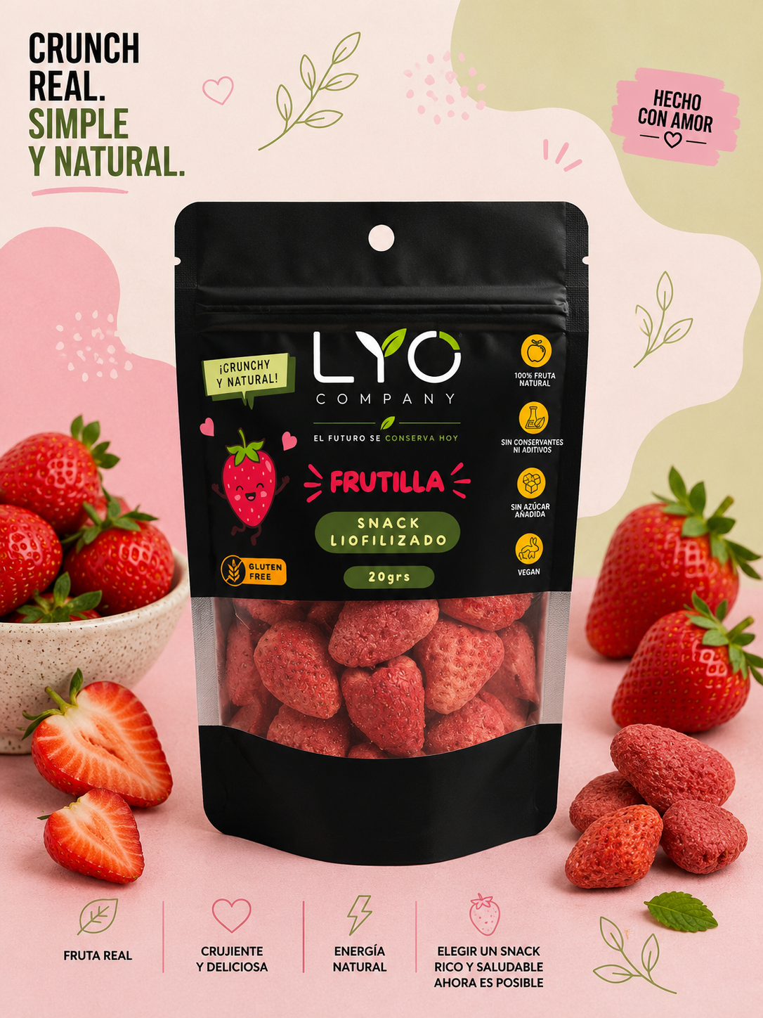 🍓 Frutilla Liofilizada LYO Company – 20 g