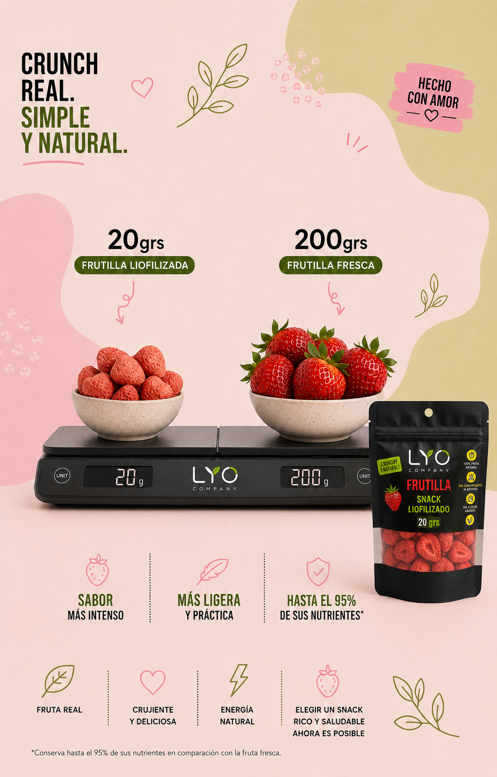🍓 Frutilla Liofilizada LYO Company – 20 g